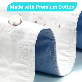 Lot de 3 alèses ultra douces et lavables pour incontinence, 45,7 x 61 cm, 4 couches de protection, très absorbantes, imperméa