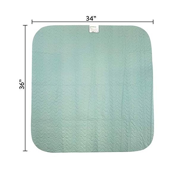 Patient Aid Lot de 2 alèses 86,4 x 91,4 cm – Protège-matelas pour incontinence – Réutilisable, lavable, imperméable – Adulte 