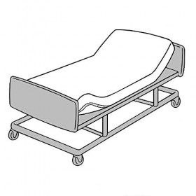 TL Care Lot de 2 draps-housses pour lit dhôpital doux 48 % coton/52 % polyester, pour soins médicaux ou à domicile, 213,4 x 