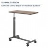 Drive Medical non Inclinaison Dessus Table de lit, Argent Veine