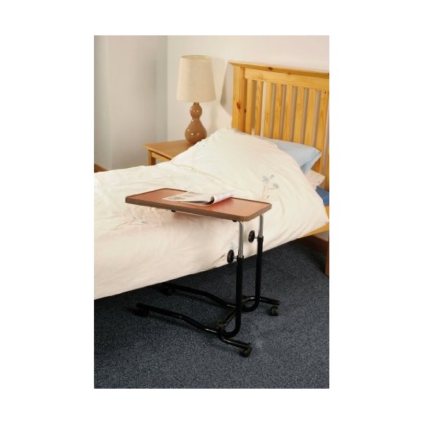 Nrs Healthcare M15691 Table de Chevet/Chaise de Bureau Portative - Inclinable - Réglable et à Roues