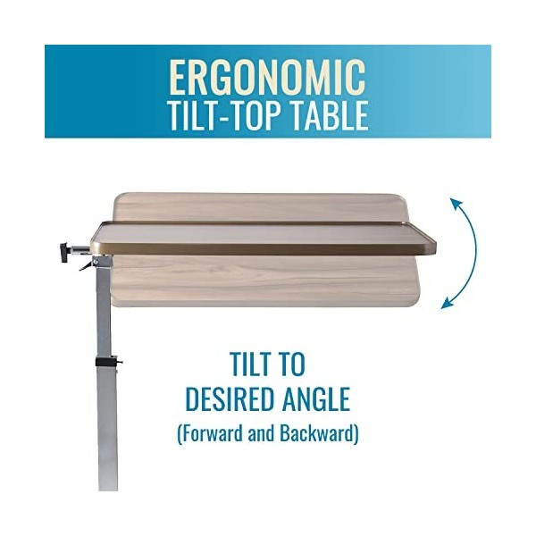 DMI Deluxe robuste Tilt-top sur table de lit réglable, Inch-34 au 46