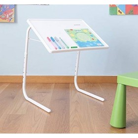 red dieny Table De Lit, Table Portable, Bureau Latéral De Canapé Pliant Réglable en Hauteur, Table Dappoint Portable pour Ca