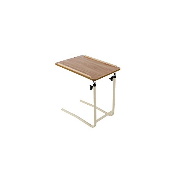 Fully Adjustable Bed and Chair Table, Overbed Table, Wheeled, Adjustable Height, Width, and Angle, Tilting, For Meals, Readin