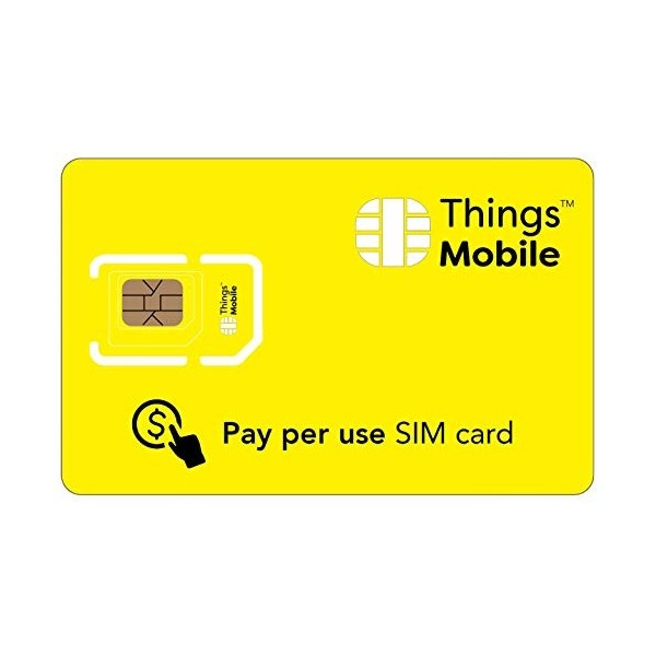 Carte SIM PRÉPAYÉE - Things Mobile - couverture mondiale, réseau multi-opérateur GSM/2G/3G/4G LTE, sans coûts fixes, sans éch