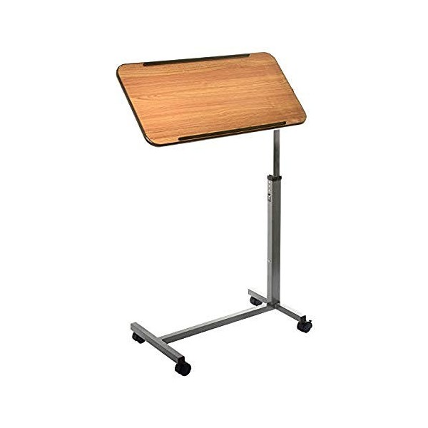 Teqler Table de soins robuste, table dappoint, table de lit. Réglable en hauteur et orientable