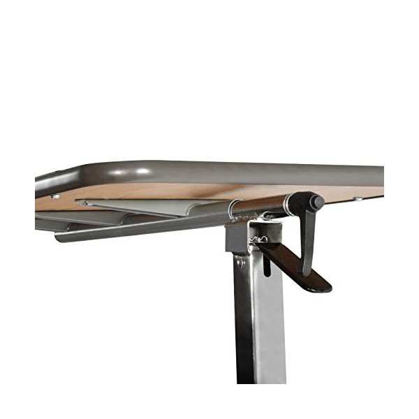 Teqler Table de soins robuste, table dappoint, table de lit. Réglable en hauteur et orientable