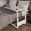 GCCSSBXF Table de lit réglable en hauteur avec roulettes verrouillables – Plateau médical pratique et mobile pour manger ou l