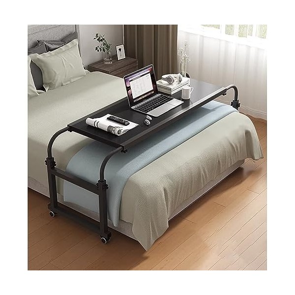 Table Roulant sur Lit, Table de Chevet avec roulettes Bureau de lit