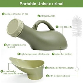 Urinoir Homme Femme Portable Unisexe: Pistolet Urinal Avec Bouchon Poignee Bouteille Urinoire Pipi Pissoir Voiture Pour Voyag