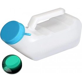 Récipient d'urine en plastique transparent pour hommes, urinoir portable avec  couvercle pour les personnes âgées