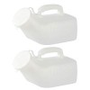 Lot de 2 urinoirs épais et fermes pour homme, collection durine pour hôpital, incontinence, personnes âgées, bouteille de vo