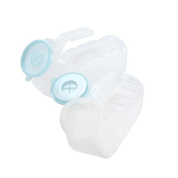 Atoke Lot de 2 bouteilles durinoir pour homme, épaisses et portables avec couvercle pour voyage, hôpitaux