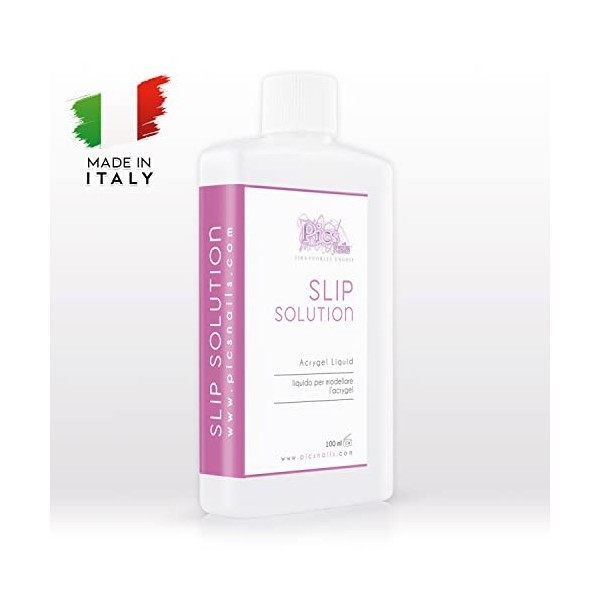 Slip Solution 100 ml Liquide Acrygel Professionnel pour Ongles - Liquide acrylique de Modelage pour Acrygel Haute Qualité, Ad