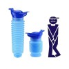 Ducomi urinoir durgence portable - perroquet urine femme homme enfants WC portable avec couvercle pour camping et voyage con