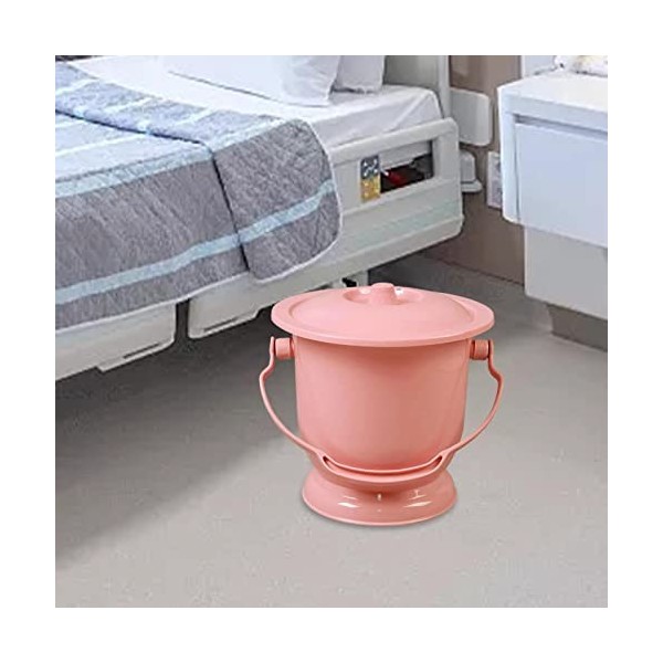 MagiDeal Pot de chambre avec couvercle, bassin crachoir résistant aux éclaboussures couleur vive enfants adultes avec poignée