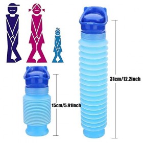 Urinoir durgence rétractable - Réutilisable - Portable - Pour le camping, la voiture, les voyages, les embouteillages et les