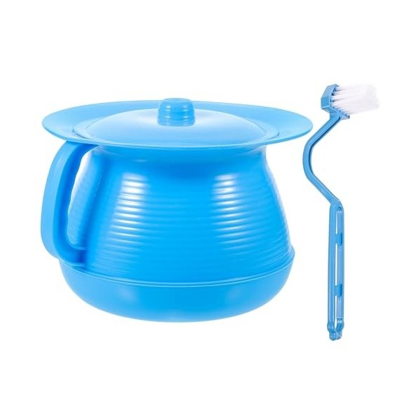 FOMIYES Pot de Chambre, Bassin durinoir, Urinoir Avec Couvercles, Pot de Chambre Avec Couvercle pour le Ménage 1 pièce Bleu