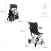 Mobiclinic, Fauteuil roulant de transit, Neptuno, Aluminium, Pliant, Frein sur poignées, Marque espagnole, Repose-pieds plian