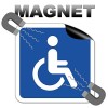 panneau magnétique pour personne en fauteuil roulant, 10x10 cm + 2x adhésifs panneau pour personne handicapée, feuille aiman