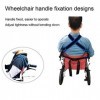 Ceinture de Sécurité pour Fauteuil Roulant, Antidérapante élastique Respirante Ceinture de Fixation de Fauteuil Roulant Sangl