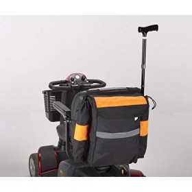 Ducksback Sac de Scooter de mobilité, béquille/Support de Canne de Marche, Courses et Rangement, Noir, L