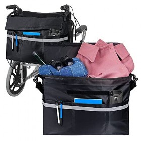 supregear Sac pour Fauteuil Roulant, sac Daccessoires pour Fauteuil Roulant, Ceinture Réfléchissante de Sécurité de Grande C