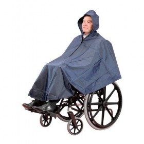 Homecraft, poncho pour fauteuil roulant, imperméable avec capuche, réutilisable, coupe-vent, couvre bras, mains et genoux, fa
