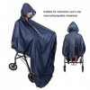 Agatige Poncho imperméable pour Fauteuil Roulant avec Capuche, Housse de Pluie pour Fauteuil Roulant Cape de Protection Contr