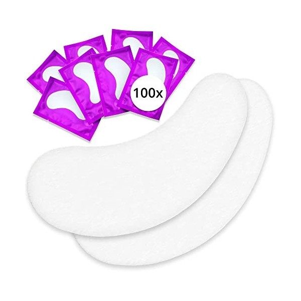 Patch pour Extension Cils -100 Paires de Patchs rehaussement de cils - non pelucheux - gel patch yeux - Pad Eye Masque - tein