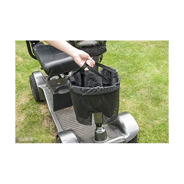 Mobilité Panier Sac Doublure & Housse Poignées avant Imperméable Ajusté, Noir