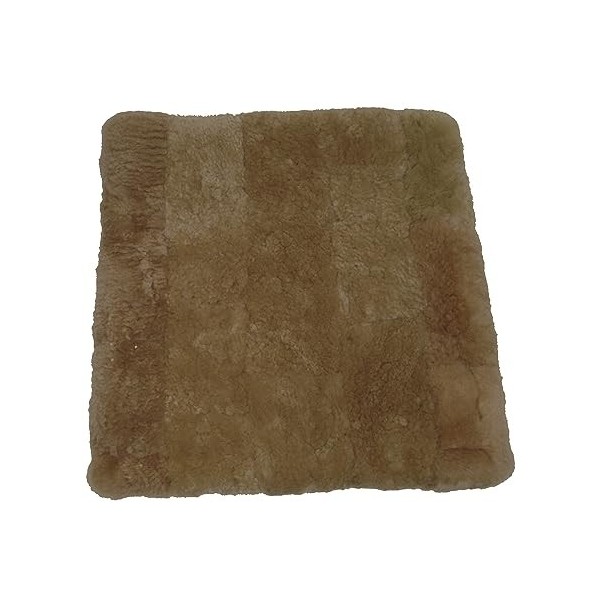 Coussin en peau dagneau pour fauteuil roulant ou lit pour chat Beige perle 40 x 40 cm