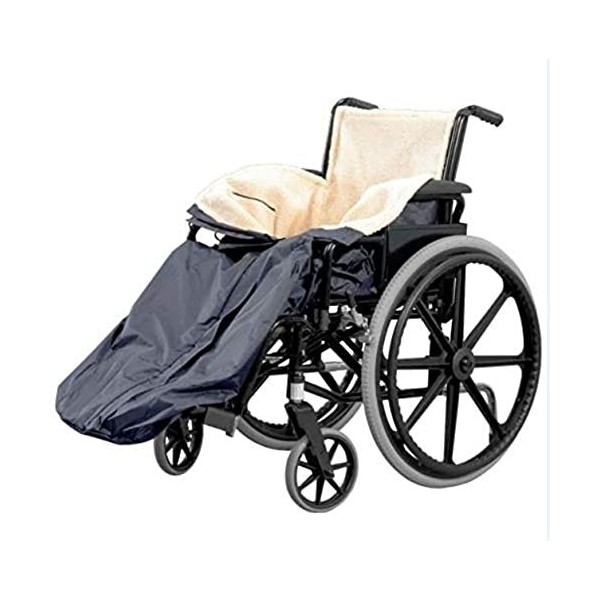 NRS Healthcare Doublé polaire imperméable pour fauteuil roulant Bleu 1 kg