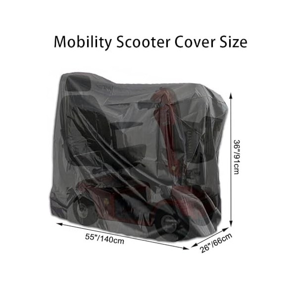 VVHOOY Housse de protection pour scooter de mobilité en tissu Oxfor