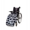 Couvre-jambes Wheelchair Cosy - adulte - imperméable/doublure en polaire/universel Facile à installer, motifs éléphants gris