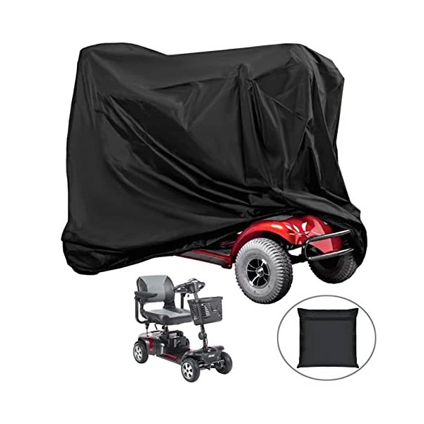 SIRUITON Housse de Rangement étanche pour Scooter Housse Imperméable de Scooter 420D Tissu Oxford Noir 140 x 66 x 95 cm 