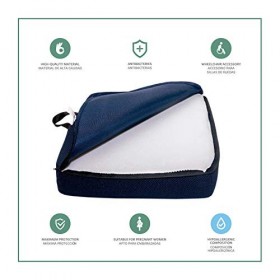 ORTONES | Coussin Viscoélastique Anti-Escarres | Housse Respirante en Tissu 3D | Mousse à mémoire de Forme pour la prévention