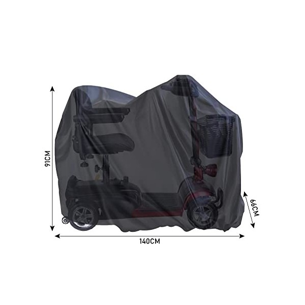 MaxAwe 140x66x91 cm,Housse de protection imperméable et résistante pour fauteuil roulant 420D,Housse de protection pour lext