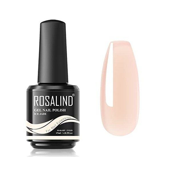 ROSALIND Extension Dongles En Gel, Nude Rose Poly Nail Gel pour Extension D’ongle, Acrygel Ongle Gel UV 15ml Gel Epaississan