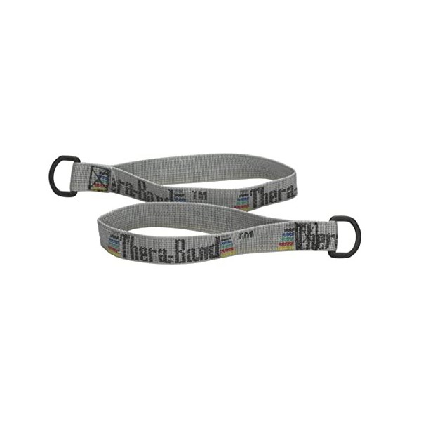 THERABAND Lot de 2 Accessoires pour Bandes de résistance élastiques et Tubes avec connecteur en D, équipement dexercice pour