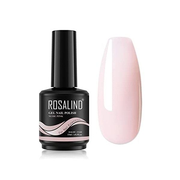 ROSALIND Extension Dongles En Gel, Nude Rose Poly Nail Gel pour Extension D’ongle, Acrygel Ongle Gel UV 15ml Gel Epaississan