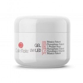 Gel UV 3 en 1 UV/LED Monophase Rose 50ml - Base + Construction + Finition/Gel Monophase 3 en 1 - Outlet Nails