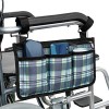 supregear Latéral pour Accoudoir pour Sac Fauteuil Roulant, Sac de Rangement pour Marche avec Bandes, Pochettes de Rangement 