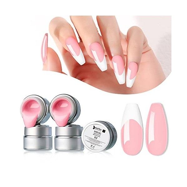 Beautilux Solid Builder Nail Gel 50g, Gel pour les Ongles de Construction Solide Camouflage Rose Pink UV Nail Gel pour les On