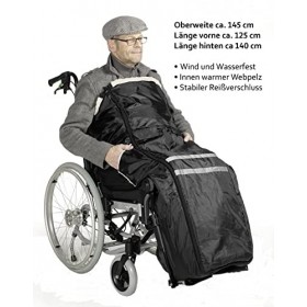 Fauteuil roulant sac Chancelière, doublure sac à enfiler. couleur noir