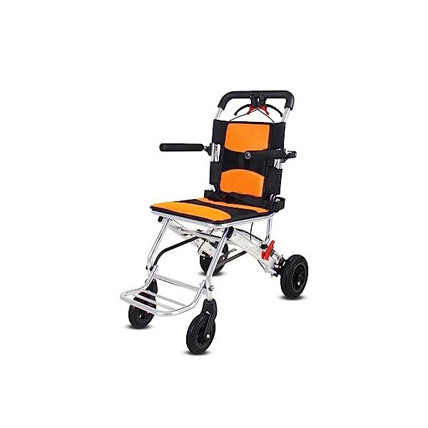 Wheelchair Fauteuil roulant pliant ultra léger Poids du fauteuil roulant de transport portable Seulement 18 lb Fauteuil roula