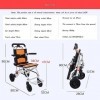 Wheelchair Fauteuil roulant pliant ultra léger Poids du fauteuil roulant de transport portable Seulement 18 lb Fauteuil roula