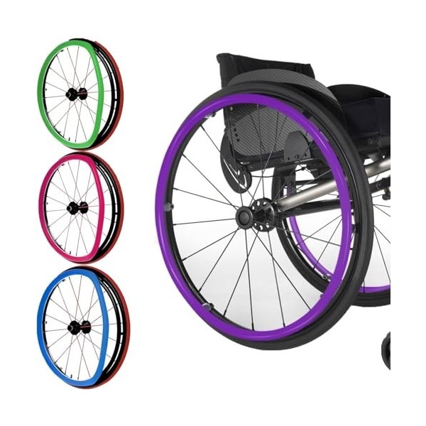 Couvre-jantes Pour Fauteuil Roulant De 24 Pouces – Paire De Protecteurs De Jante Antidérapants Et Durables Pour Fauteuil Roul