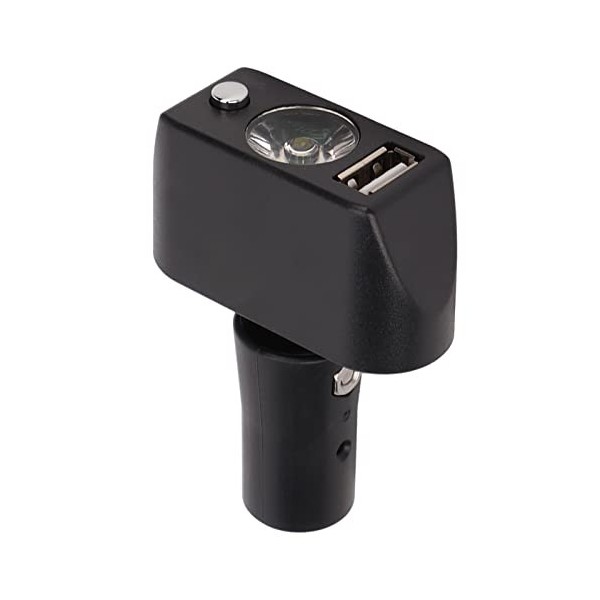 Lampe pour Fauteuil Roulant électrique avec Port USB, EBS Plastique LED pour Fauteuil Roulant électrique Tête XLR à 3 Broches