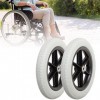 LekLai Roue de Remplacement Pour Fauteuil Roulant, 2 Pièces de Roues Avant de Remplacement Pour Fauteuil Roulant En Caoutchou